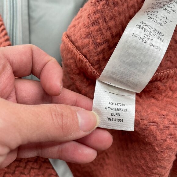 NWT Patagonia RI AIr Full-Zip Hoody Burl Red Technical Fleece Mens 2XL Outdoor - Picture 9 of 9